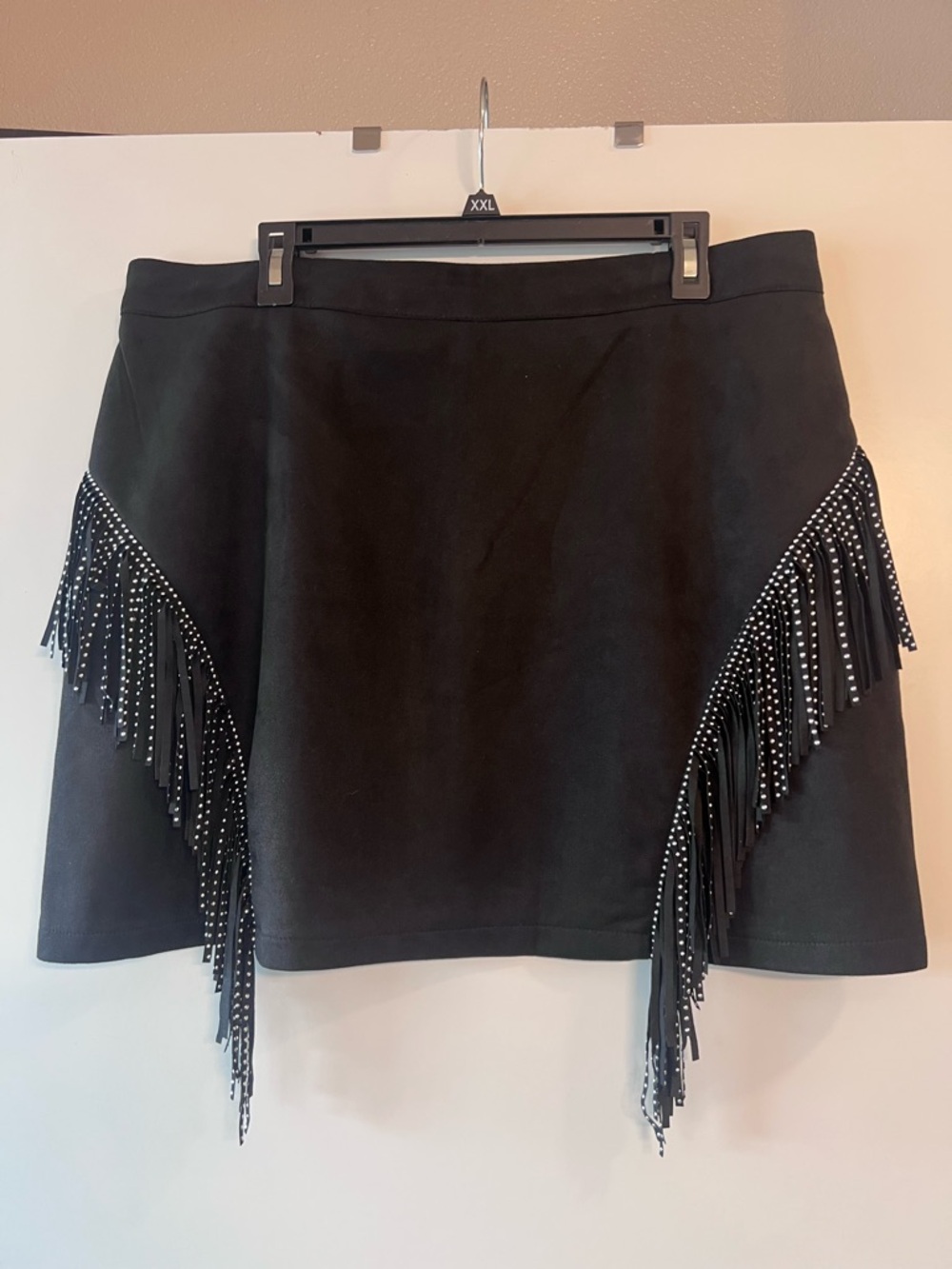 SHEIN Black Skirt with fringe